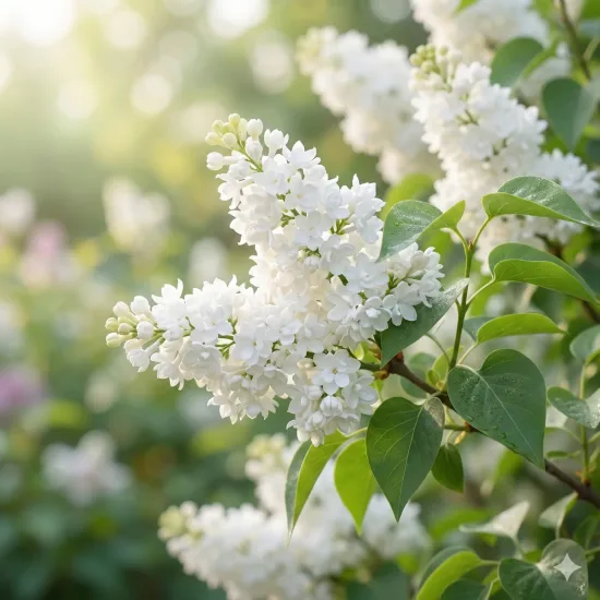 Lilas commun 'Belle de moscou blanc'