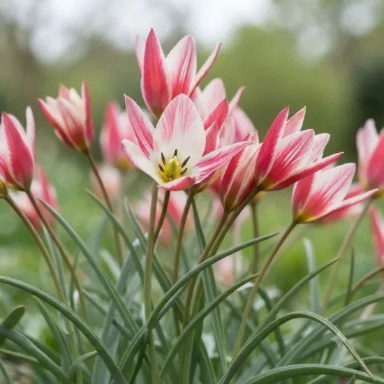 Tulipe botanique naturalisable 'Peppermint stick'