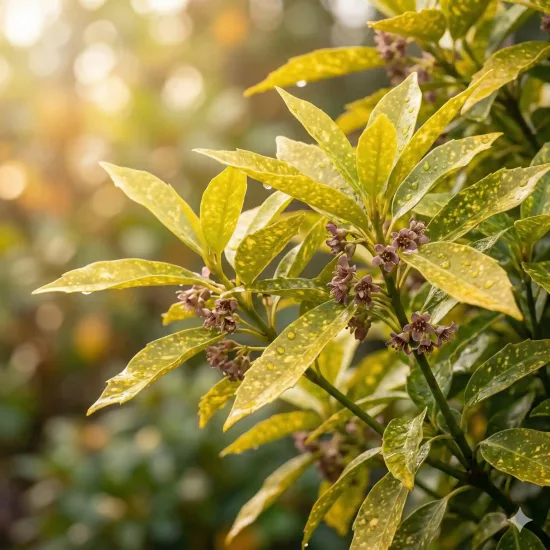 Aucuba du japon 'Crotonifolia gold'