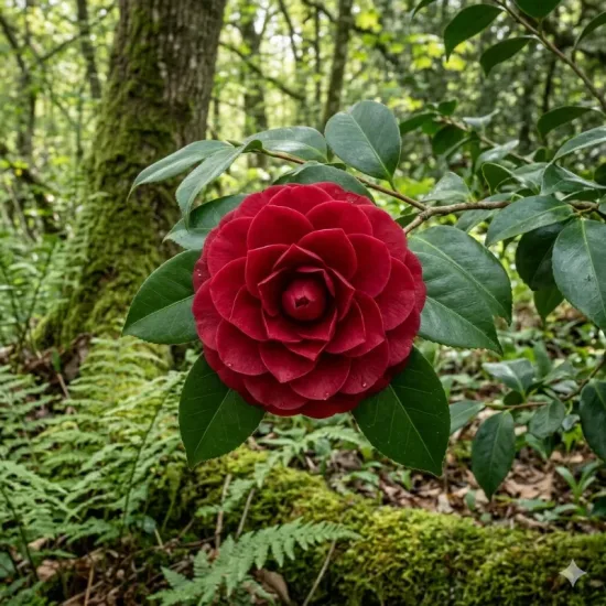 Camélia du japon 'Principessa baciocchi rouge'