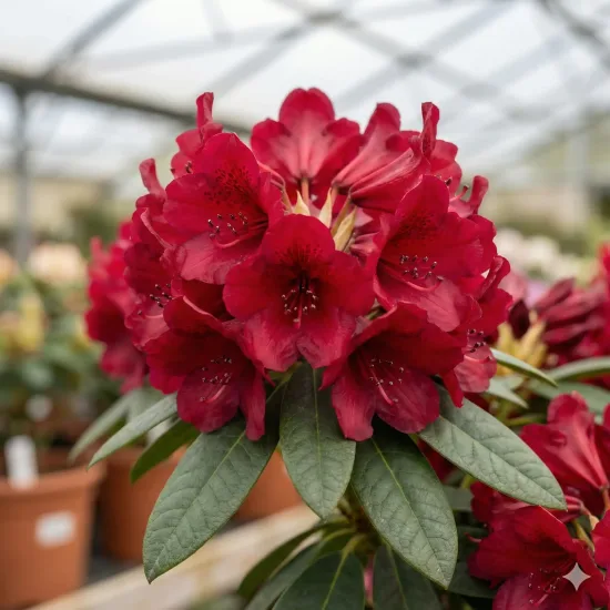 Rhododendron 'Lord robert rouge'
