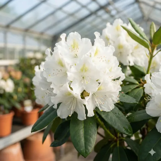 Rhododendron 'Mme masson blanc'