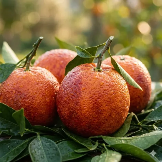 Hybride de citron meyer et d'orange sanguine 'Doppio sanguinolo'