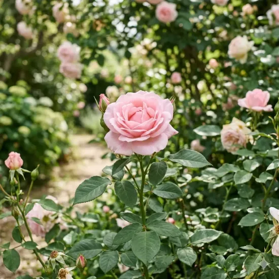 Rosier 'La belle ferroniere'